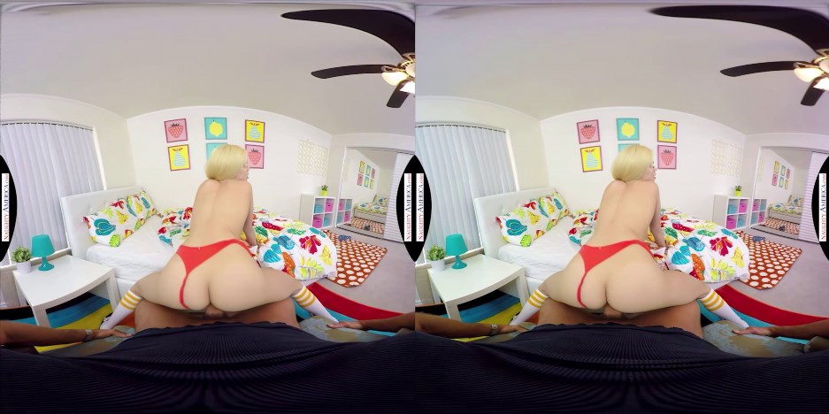 Naughty America VR with Elsa Jean in Wild teen Elsa Jean takes control of a huge cock to ride until it erupts all over her - VR